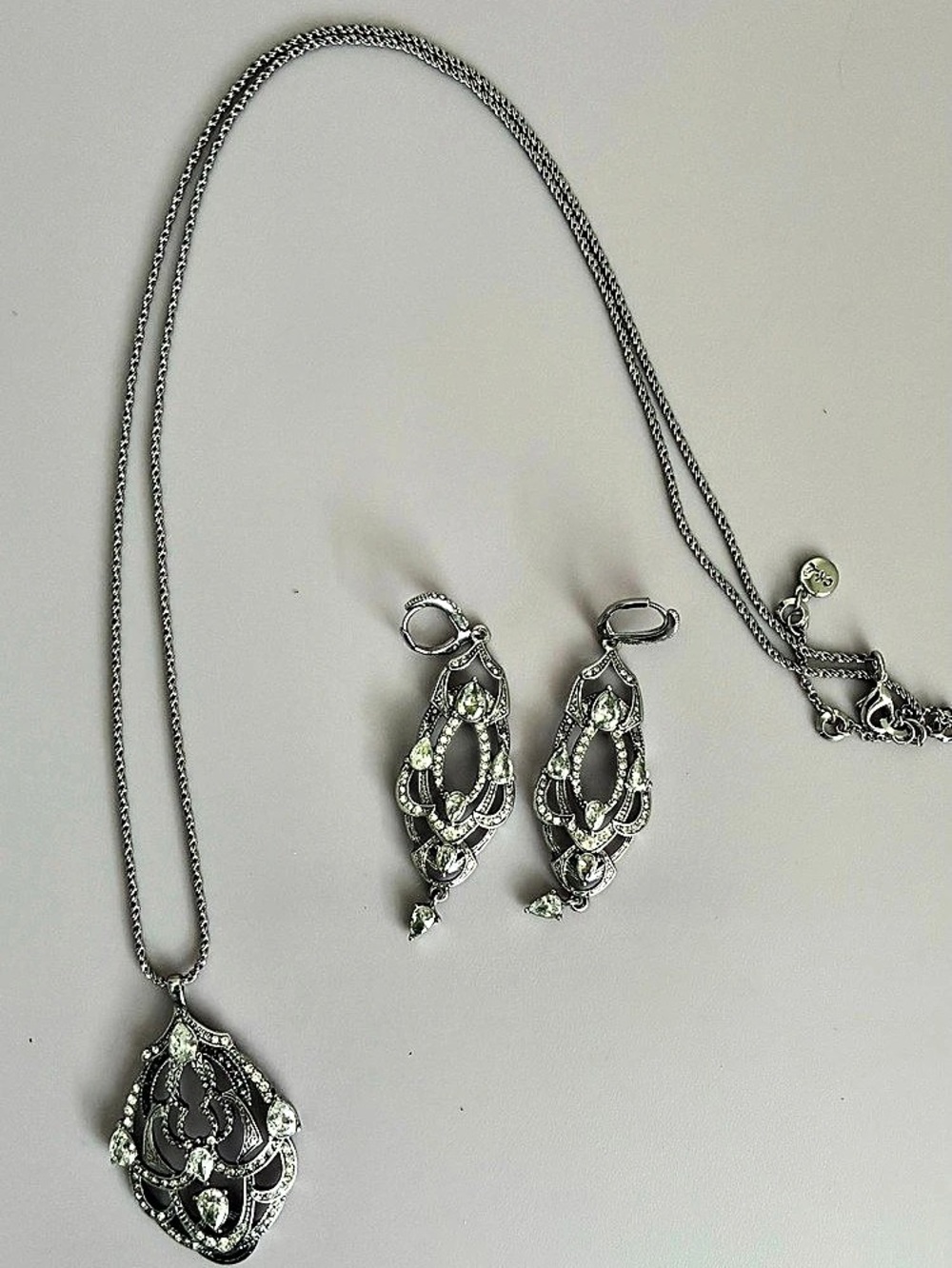 Brighton Silver-Tone Necklace & Earrings Set